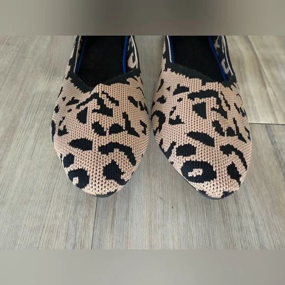 Rothy's Black and Tan Leopard Print Flats - Picture 4 of 11